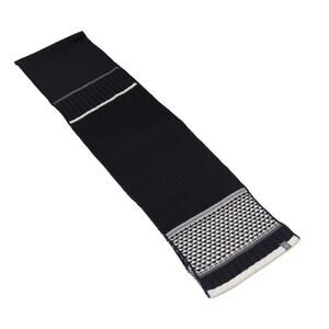 SmartWool Wool Unisex Black White Knit Scarf‎ Colorblock Autumn Winter